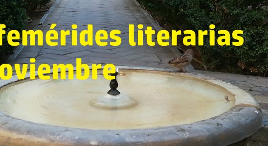 Efemérides literarias noviembre.