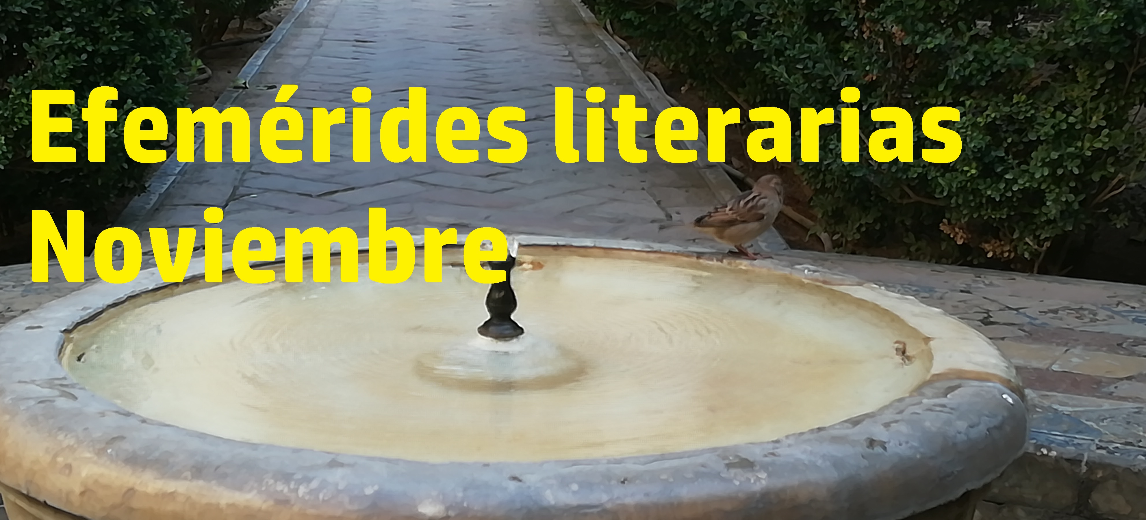 Efemérides literarias noviembre.
