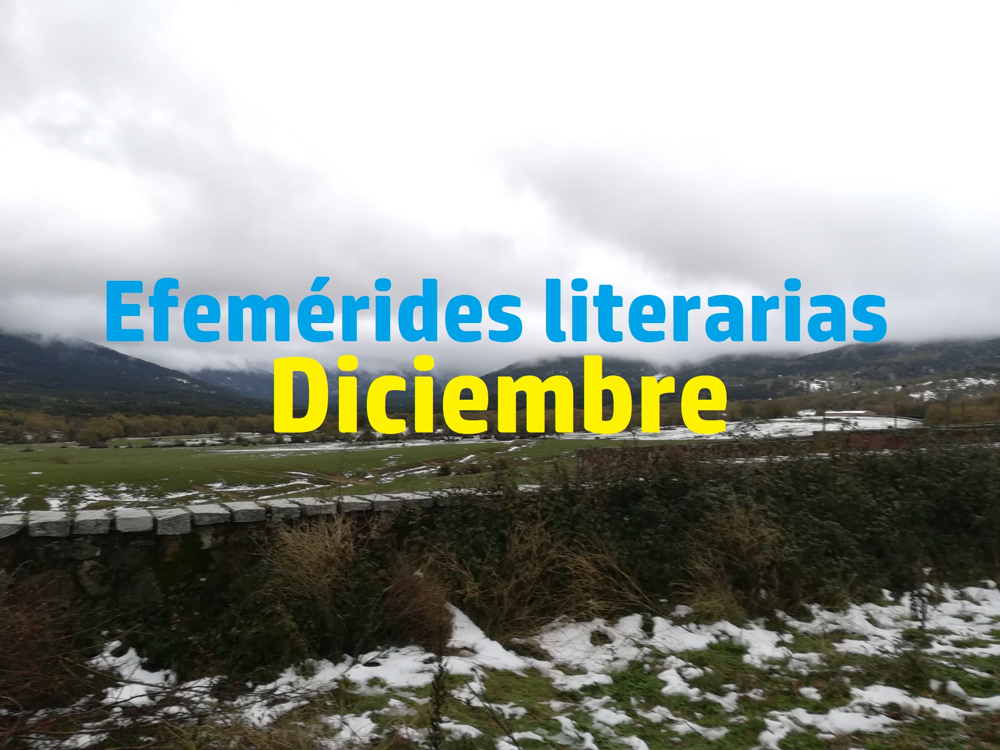 Efemérides literarias diciembre