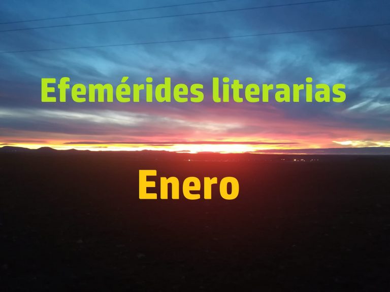 Efemérides literarias enero.
