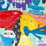 Una puerta abierta Joaquín-Barón.-Fluido-Políptico-2014.-Técnica-mixta-sobre-lienzo-130-x-324-cm